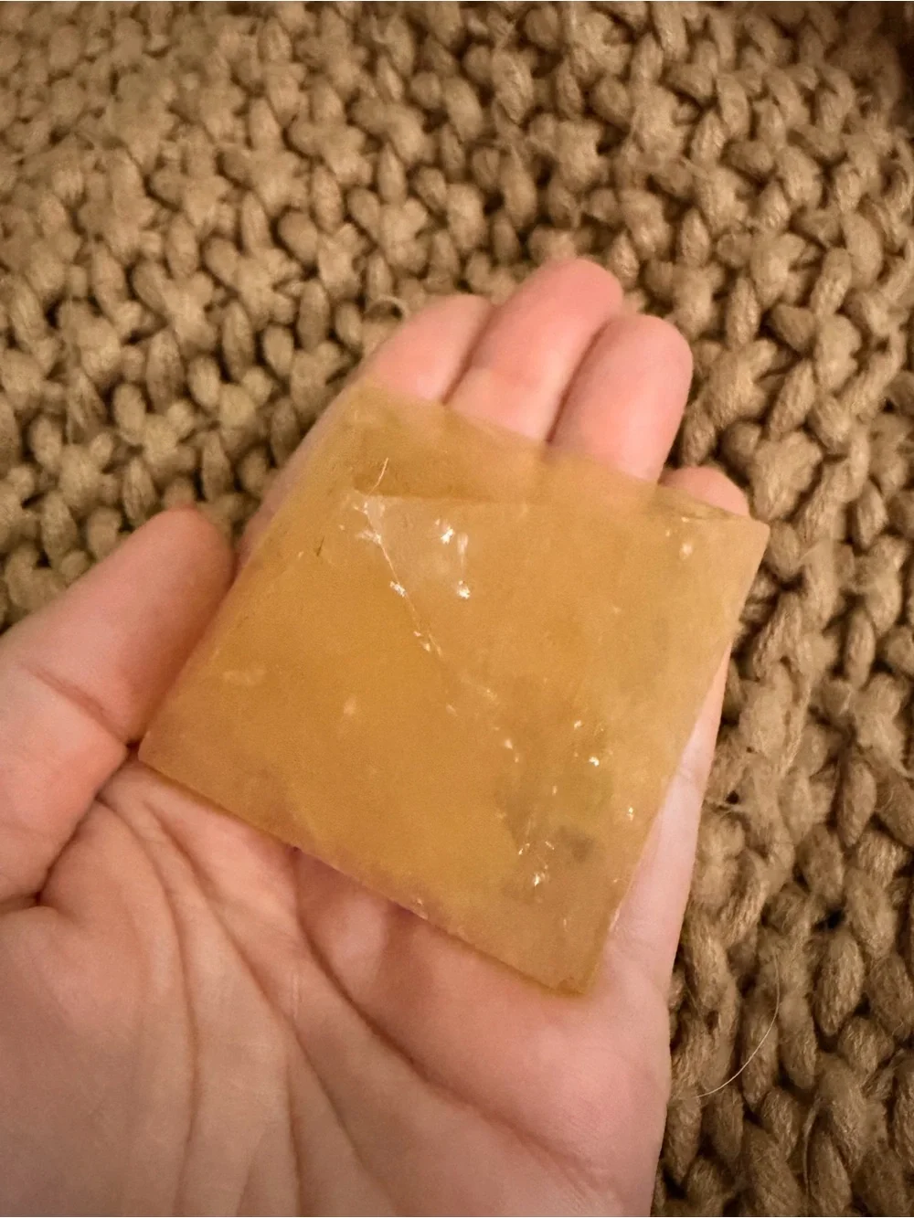 Natural Polished Honey Calcite Crystal Pyramid / Yellow Calcite